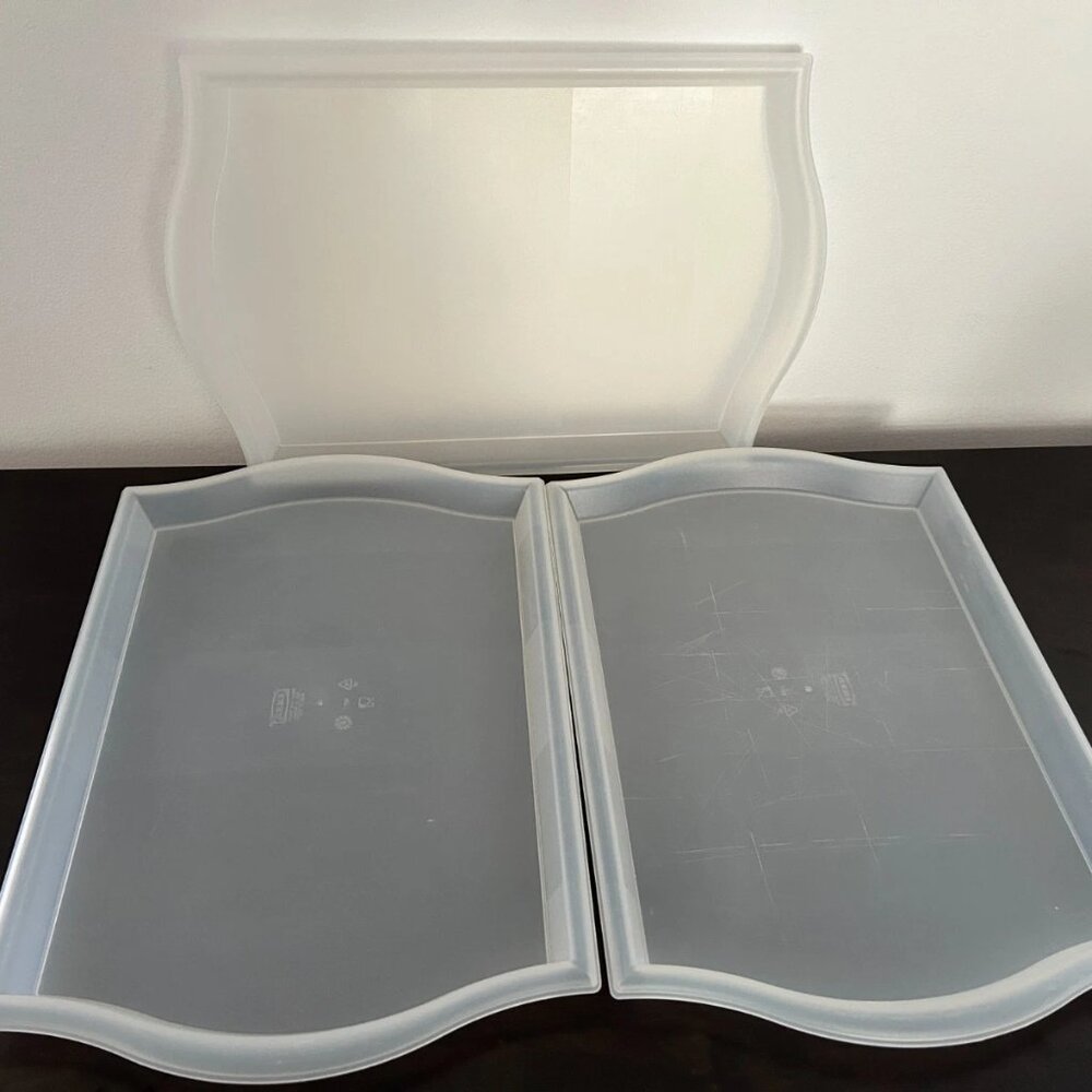 IKEA SMULA Trays, clear, 20x14 " - SET OF 3